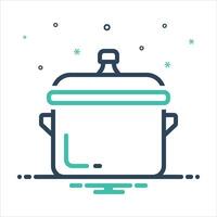 Mix icon pot vector