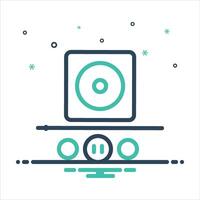 Mix icon pause vector