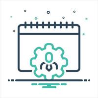Mix management icon vector