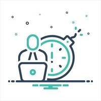 Mix icon deadline vector