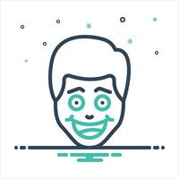 Mix icon joyful vector
