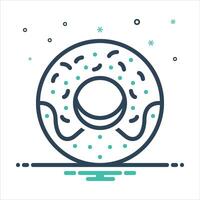 Mix icon donut vector