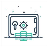 Mix icon pos-proof-of-stake vector