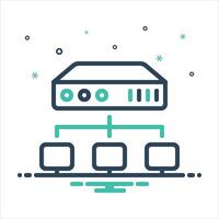 Mix icon hub vector