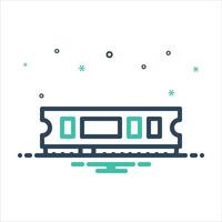 Mix icon ram vector