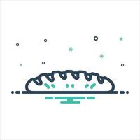 Mix icon baguette vector