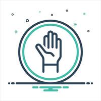 Mix icon stop vector