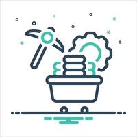 Mix icon pow-proof-of-work vector