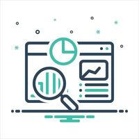 Mix icon analysis vector
