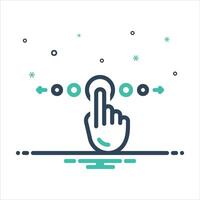 Mix icon slide-gesture vector