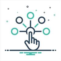 Mix icon interacting vector