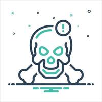 Mix icon dangerous vector