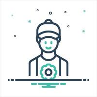 Mix icon repairman vector