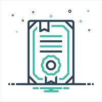 Mix icon certificate vector