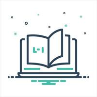 Mix icon lesson vector