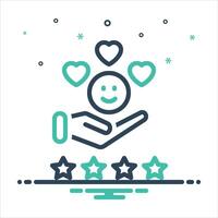 Mix icon satisfaction vector