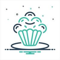 Mix icon muffin vector