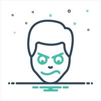 Mix icon angry vector