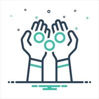 Mix collect icon vector