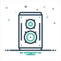 Mix speaker icon vector