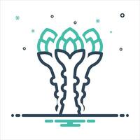 Mix icon asparagus vector