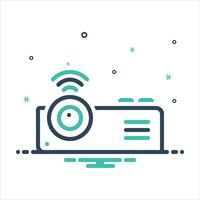 Mix icon projector vector