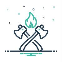 Mix icon axe vector