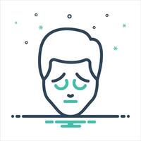 Mix icon sad vector