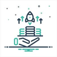 Mix icon earn vector