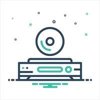Mix icon cd-player vector