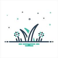 mix icon grass vector