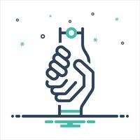 Mix icon help vector