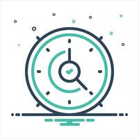 Mix icon clock-confirmation vector