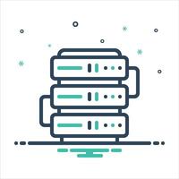 Mix icon server vector