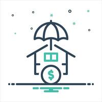 Mix icon insurance vector