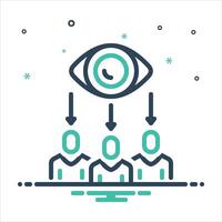 Mix icon supervision vector
