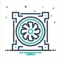Mix icon system-fan vector