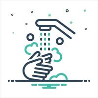 Mix icon wash-hands vector