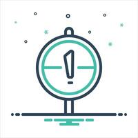 Mix icon caution vector