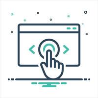Mix icon click vector