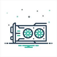 Mix icon graphic-card vector