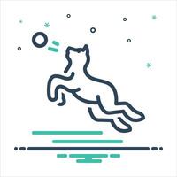 Mix icon playing-with-dog vector
