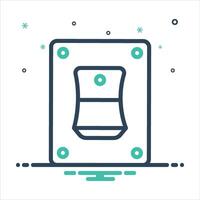 Mix on off icon vector