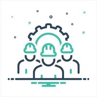 Mix icon worker vector