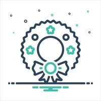 Mix icon wreath vector