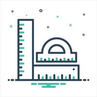 Mix ruler icon vector