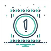 Mix icon warn vector