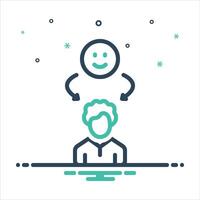 Mix icon customer-satisfaction vector