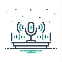 Mix voice icon vector