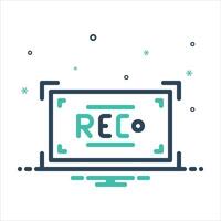 Mix icon rec vector